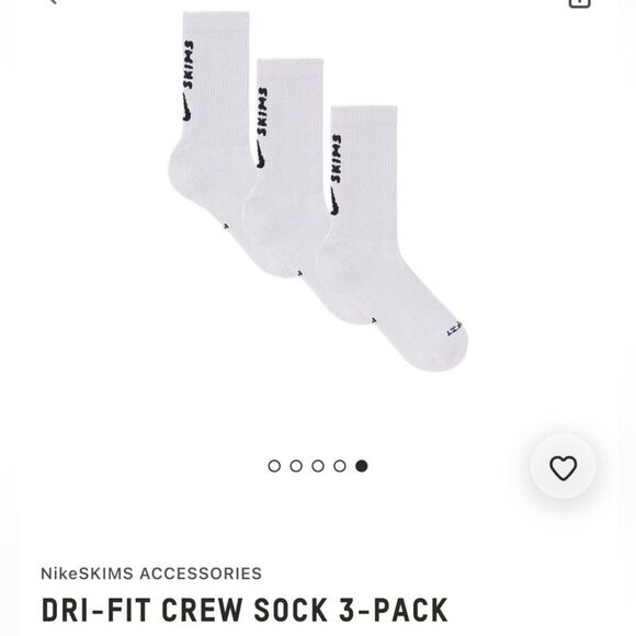 SKIMS Other - SKIMS X NIKE Athletic Crew Socks 3-Pack - White